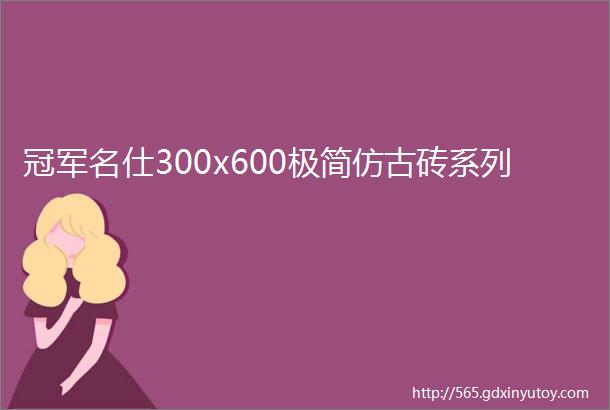 冠军名仕300x600极简仿古砖系列